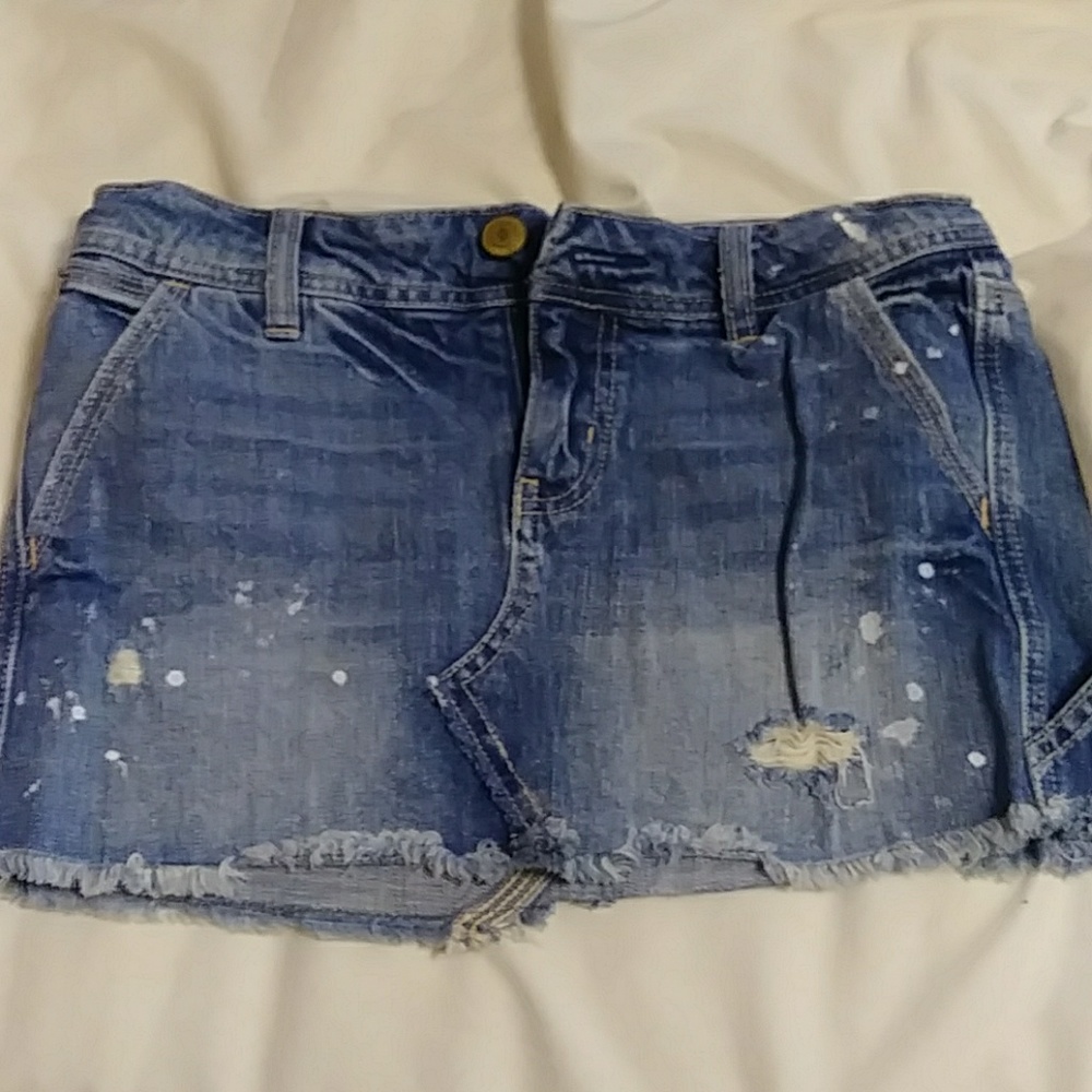 American Eagle Low rise Mini Denim Skirt Sz 0